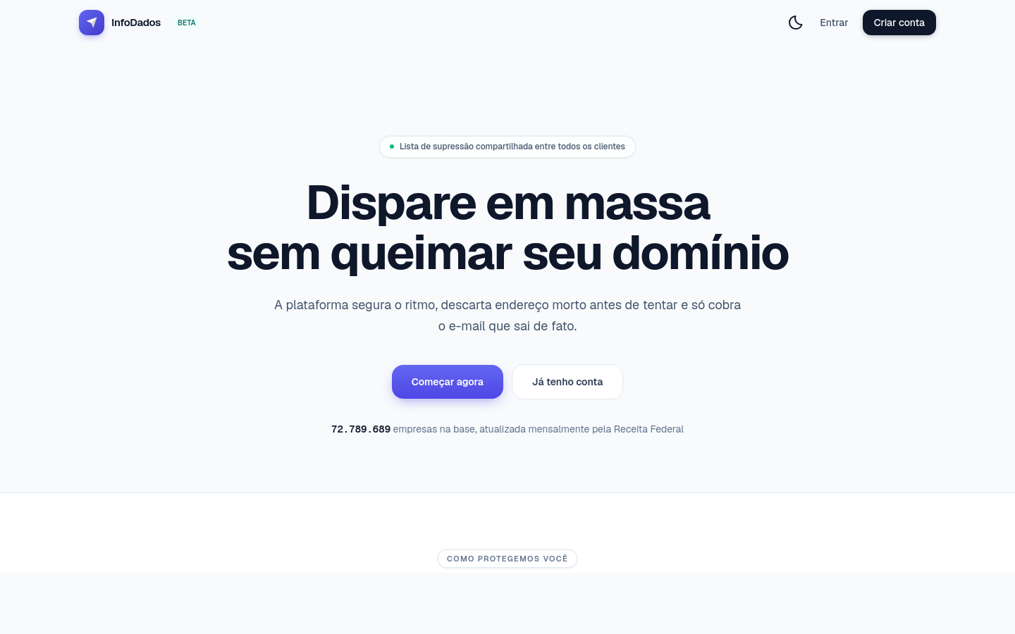 Tela do InfoDados no computador